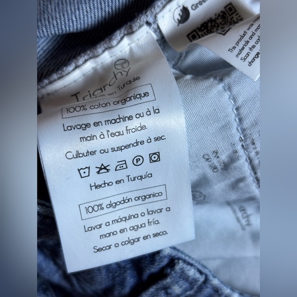 Triarchy Anthropologie Womens Wide Leg Crop Jean, Blue Medium Wash - Picture 6 of 7